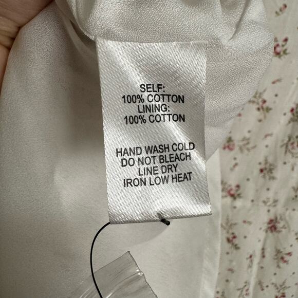 Lulus Blooming Into Love White Floral Print Long Sleeve Mini Dress Size Small - Picture 6 of 10